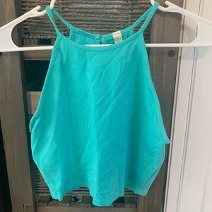 Blue/Green Crop Top
